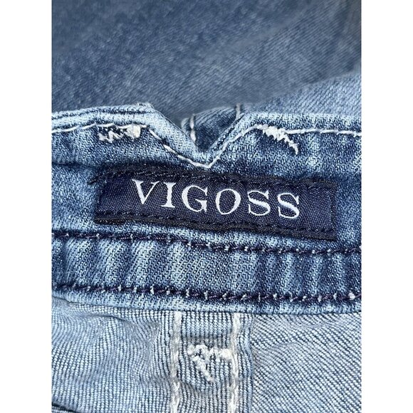 Vigoss The Chelsea Capri Jean Women Size 13/1 4 36X21  9 “ Rise Embroidered - Picture 8 of 10